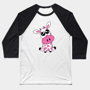 💗 🐄 Strawberry cow - white Baseball T-Shirt